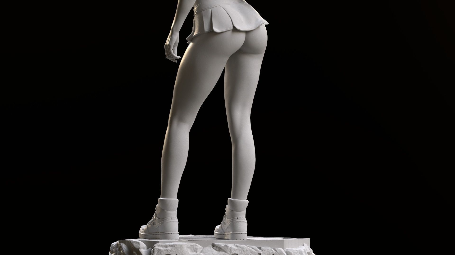 Supergirl hitchhiking 3D print model_26