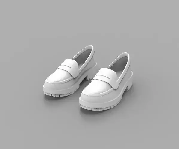 Shoe for Men Low Poly 3D Model for WebGL Ready Low-poly 3D model Low-poly 3D model