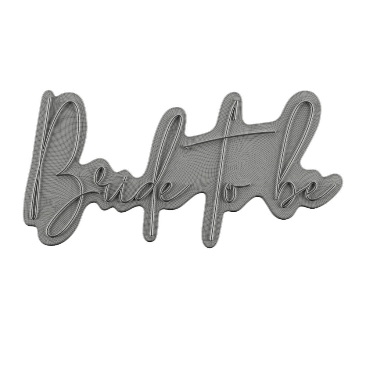Bride To Be Neon Sign 3D model_3