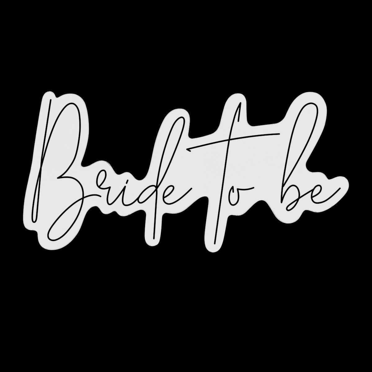 Bride To Be Neon Sign 3D model_4