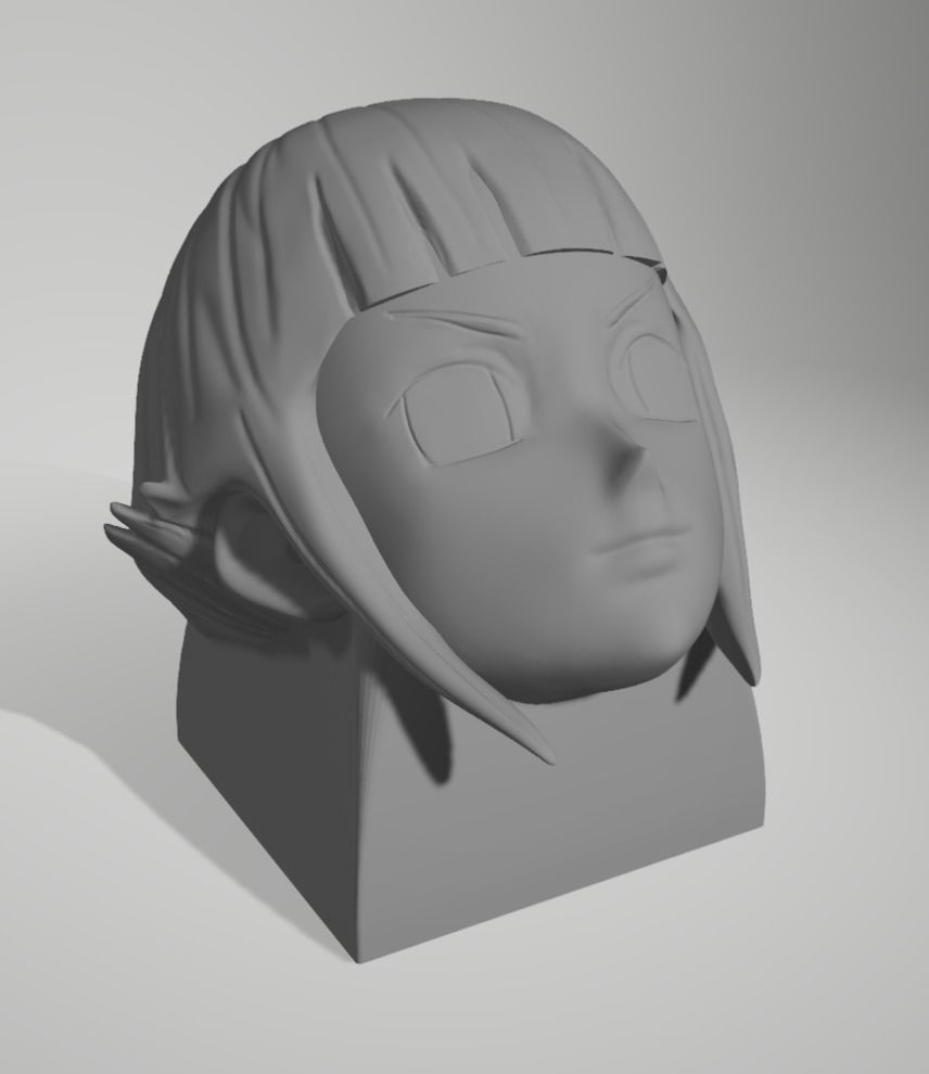 Hinata kid Naruto keycaps  3D print model_2