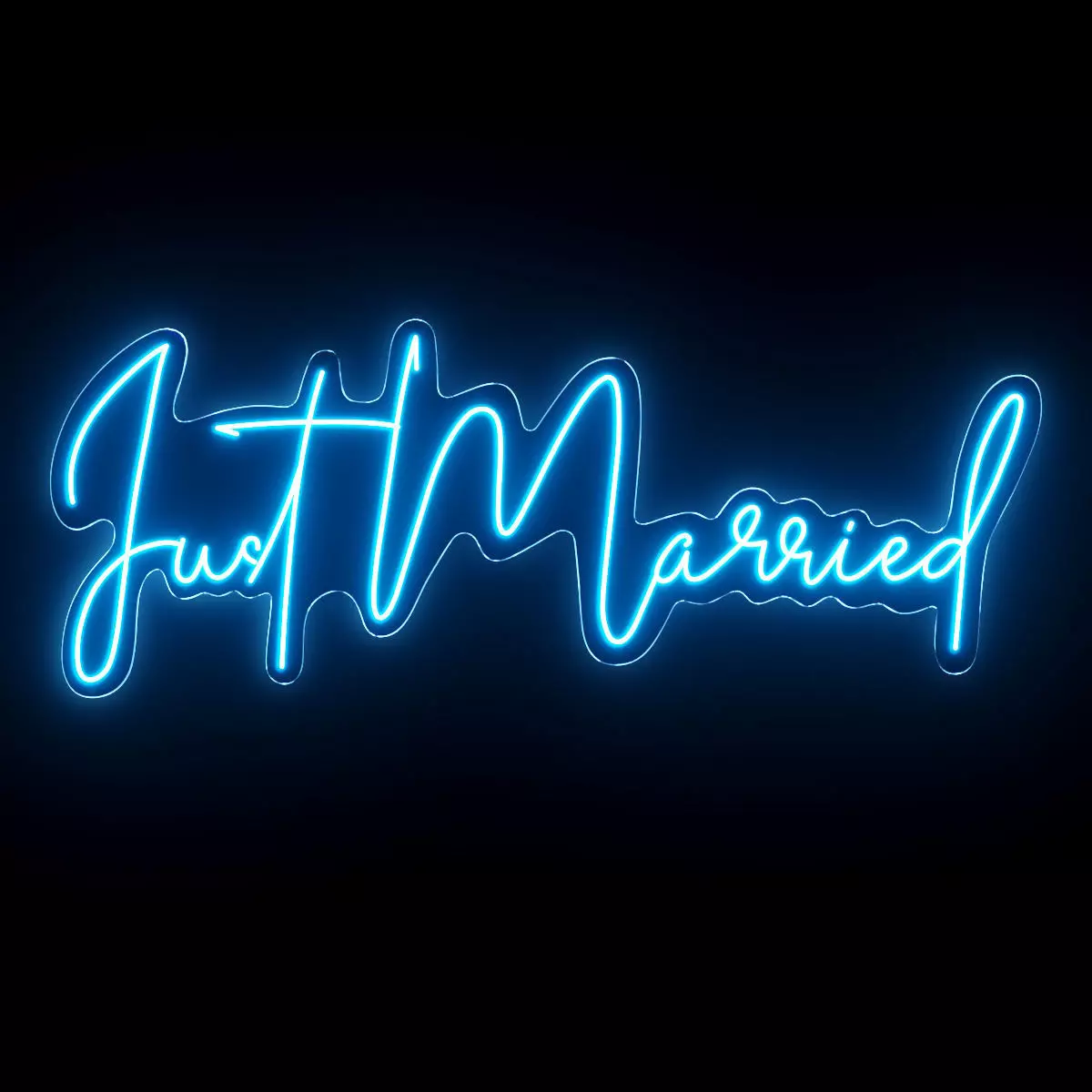 Just Married Neon Sign 3D model