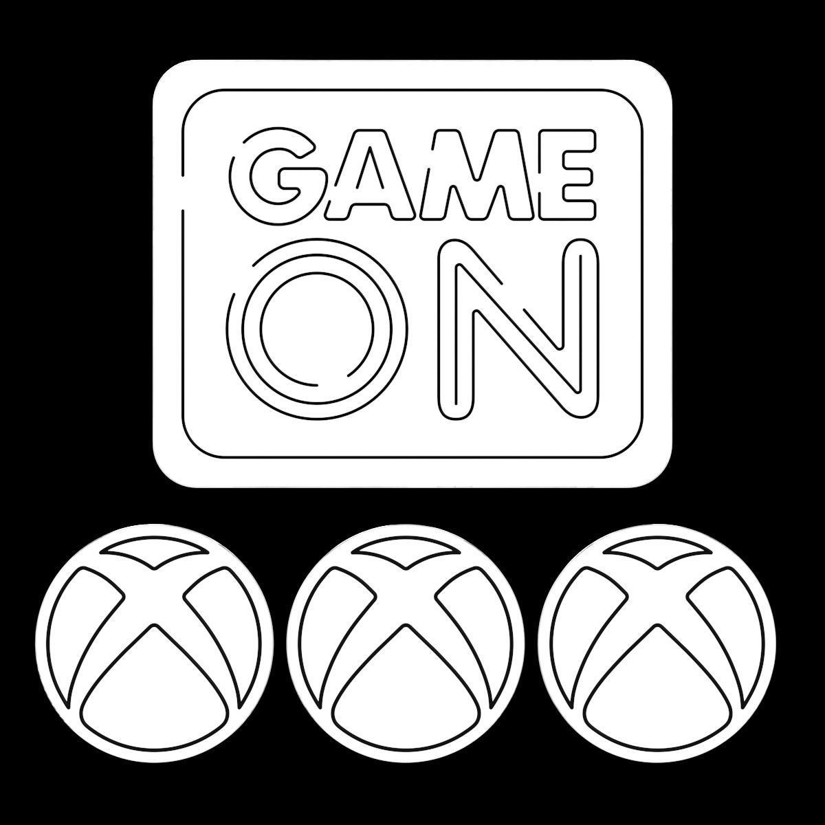 Game On-Xbox Neon Signs 3D model_2