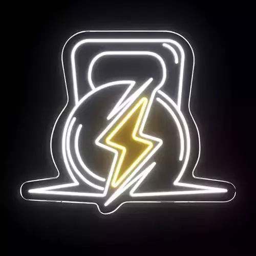 Kettlebell Fitness Neon Sign