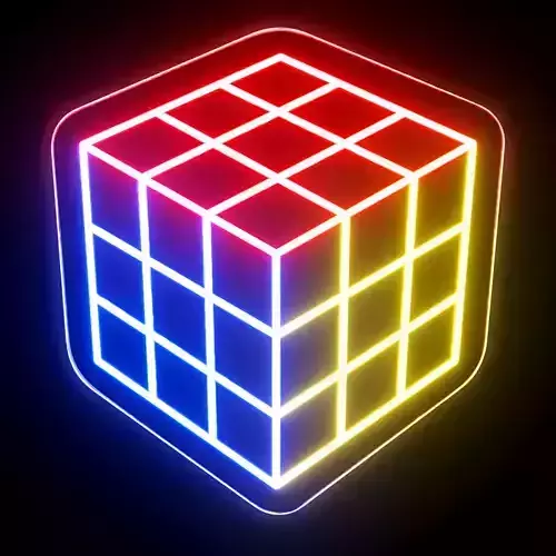 Rubik Cube Neon Sign