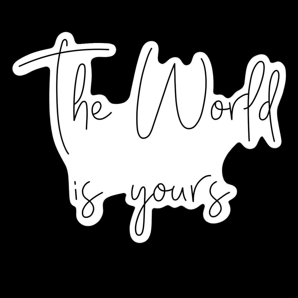The Worl Is Yours Neon Sign 3D model_4
