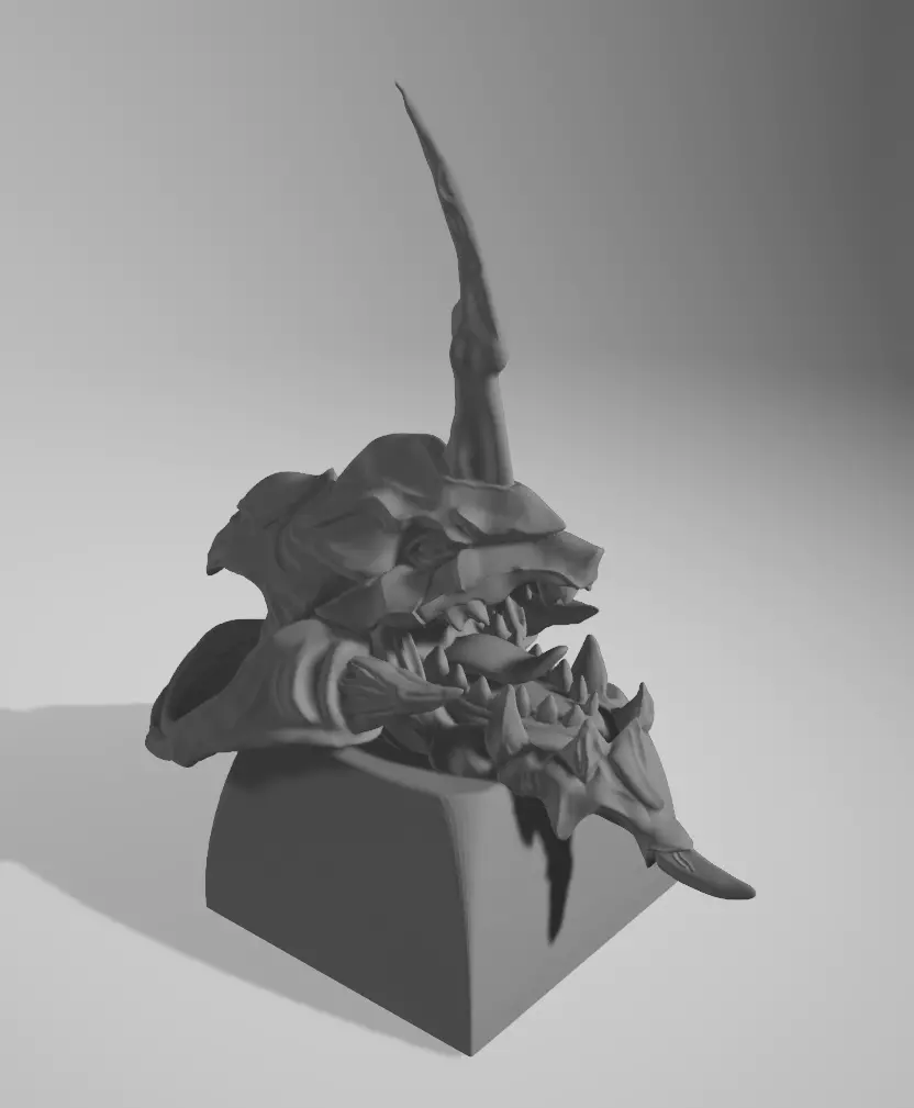 EVA 01 keycaps  3D print model_0