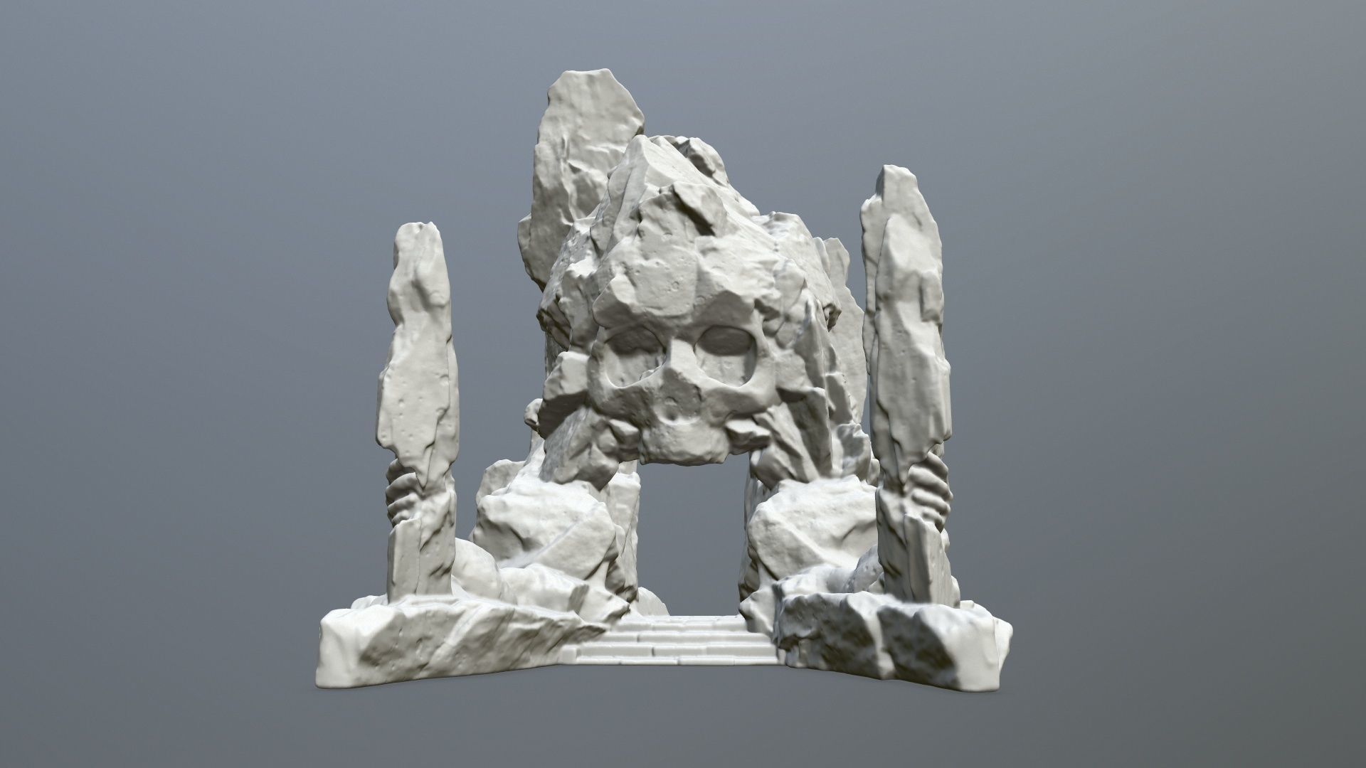 Skull  Gate  1 Stl 3D print model_2