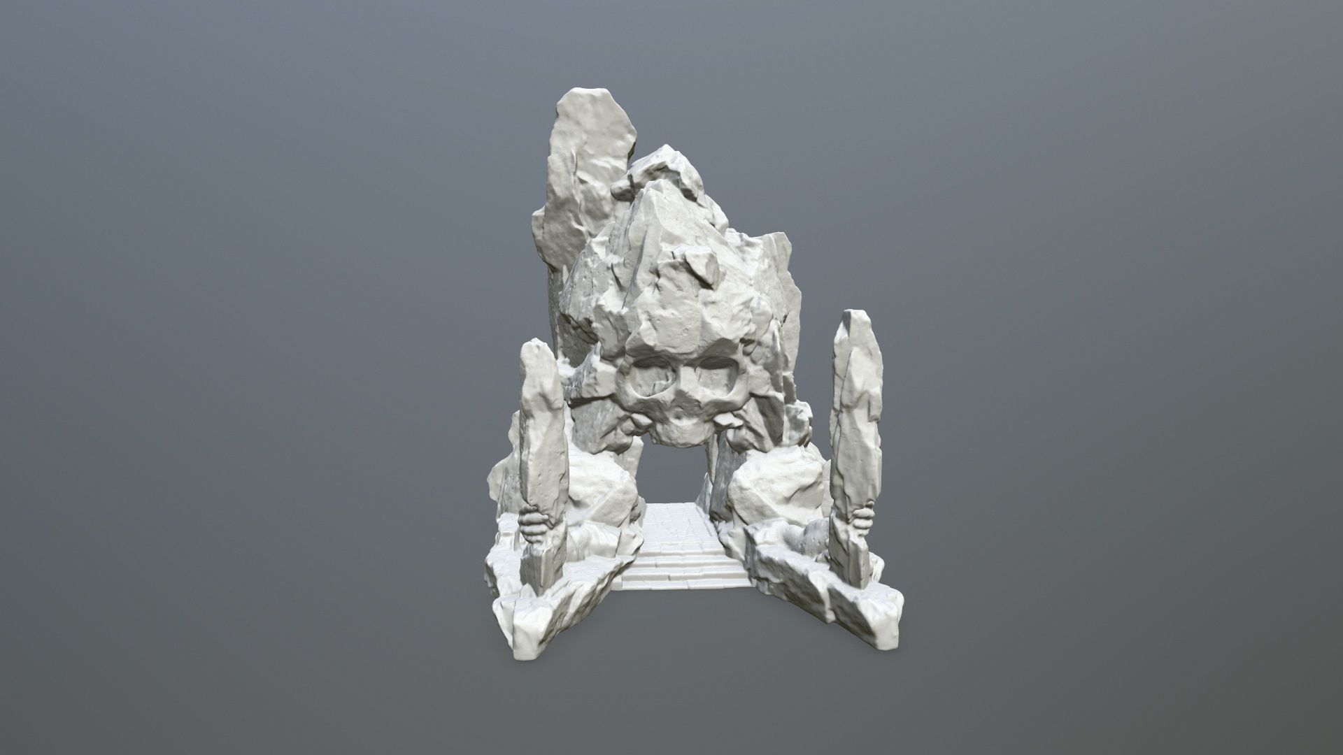 Skull  Gate  1 Stl 3D print model_10