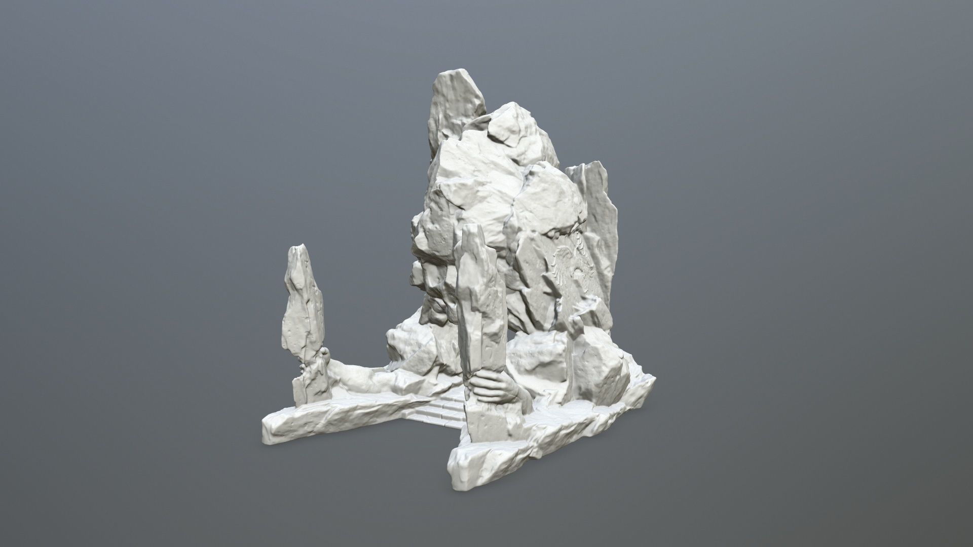 Skull  Gate  1 Stl 3D print model_3