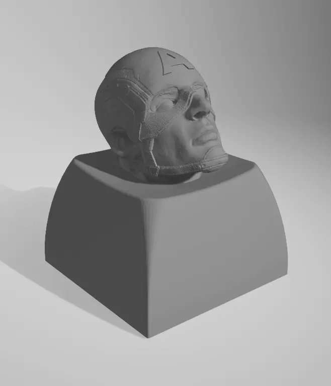Captain America keycaps  3D print model_0