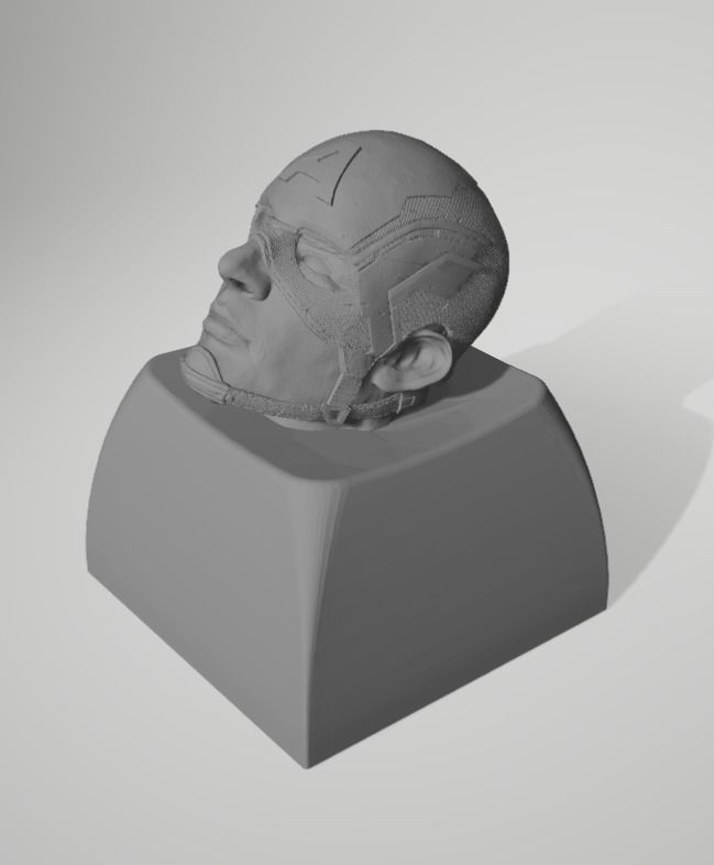 Captain America keycaps  3D print model_2