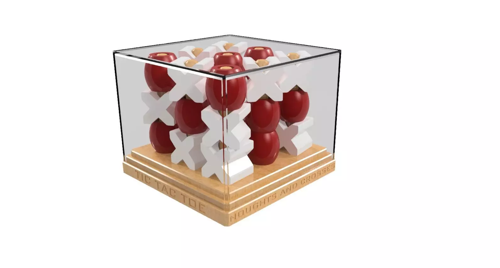 3D TIC TAC TOE GAME - NOUGHTS AND CROSSES 3D print model_0