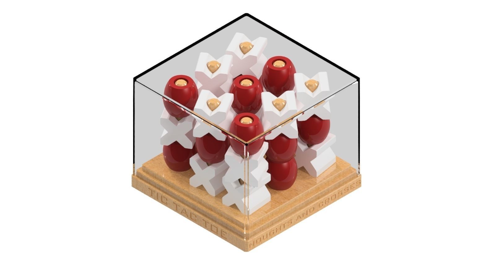 3D TIC TAC TOE GAME - NOUGHTS AND CROSSES 3D print model_1