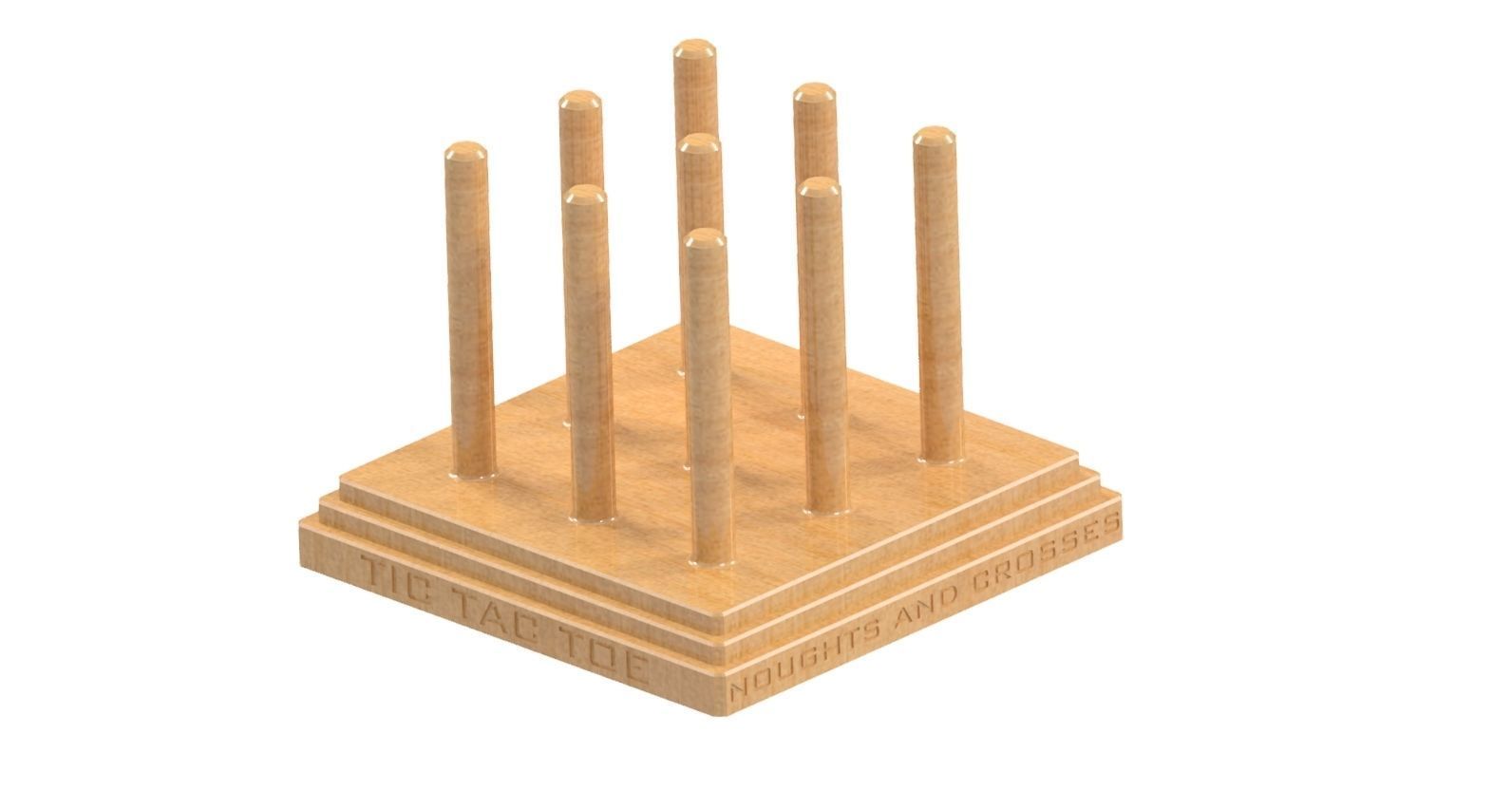 3D TIC TAC TOE GAME - NOUGHTS AND CROSSES 3D print model_17