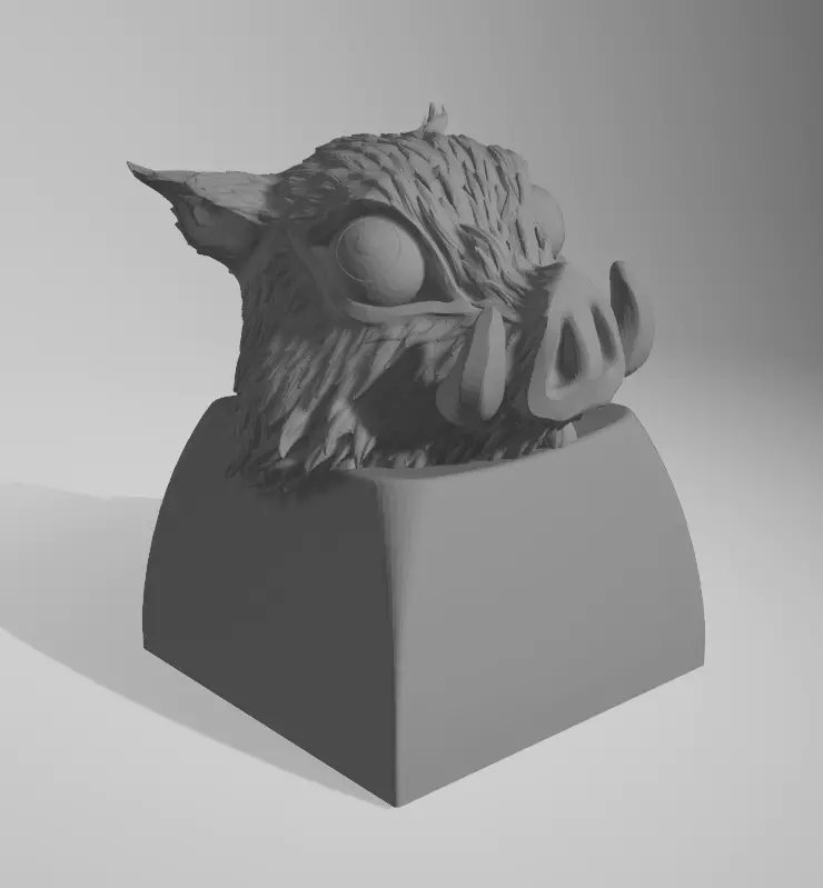 Inosuke keycaps  3D print model_0