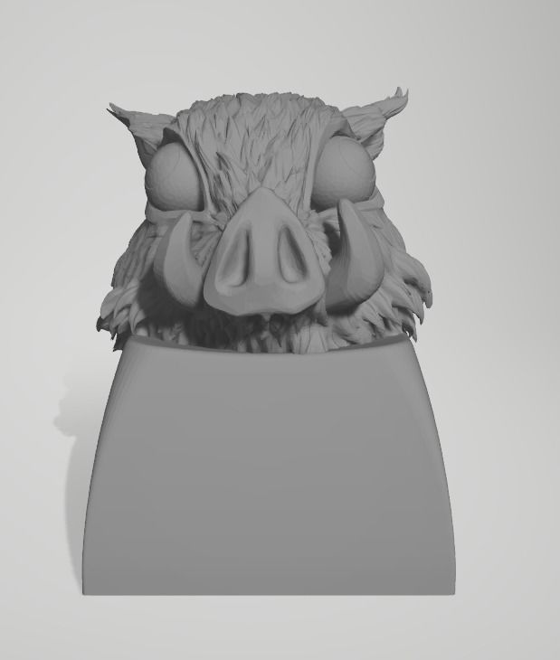 Inosuke keycaps  3D print model_1