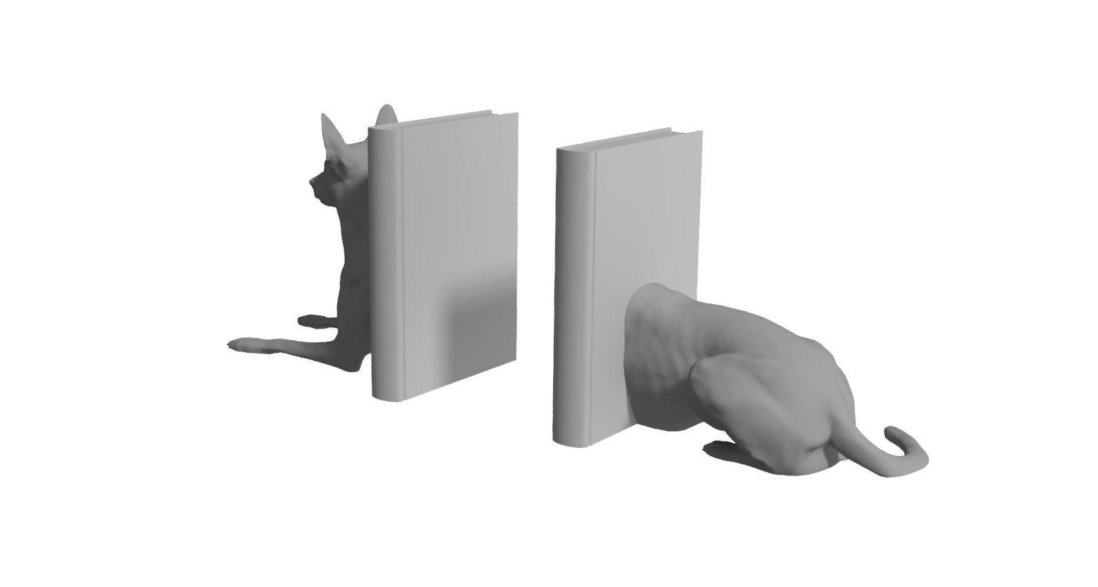 DOG BOOKENDS 3D print model_1