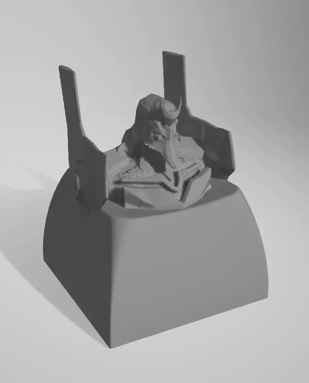 EVA 02 evangelion keycaps  3D print model_0