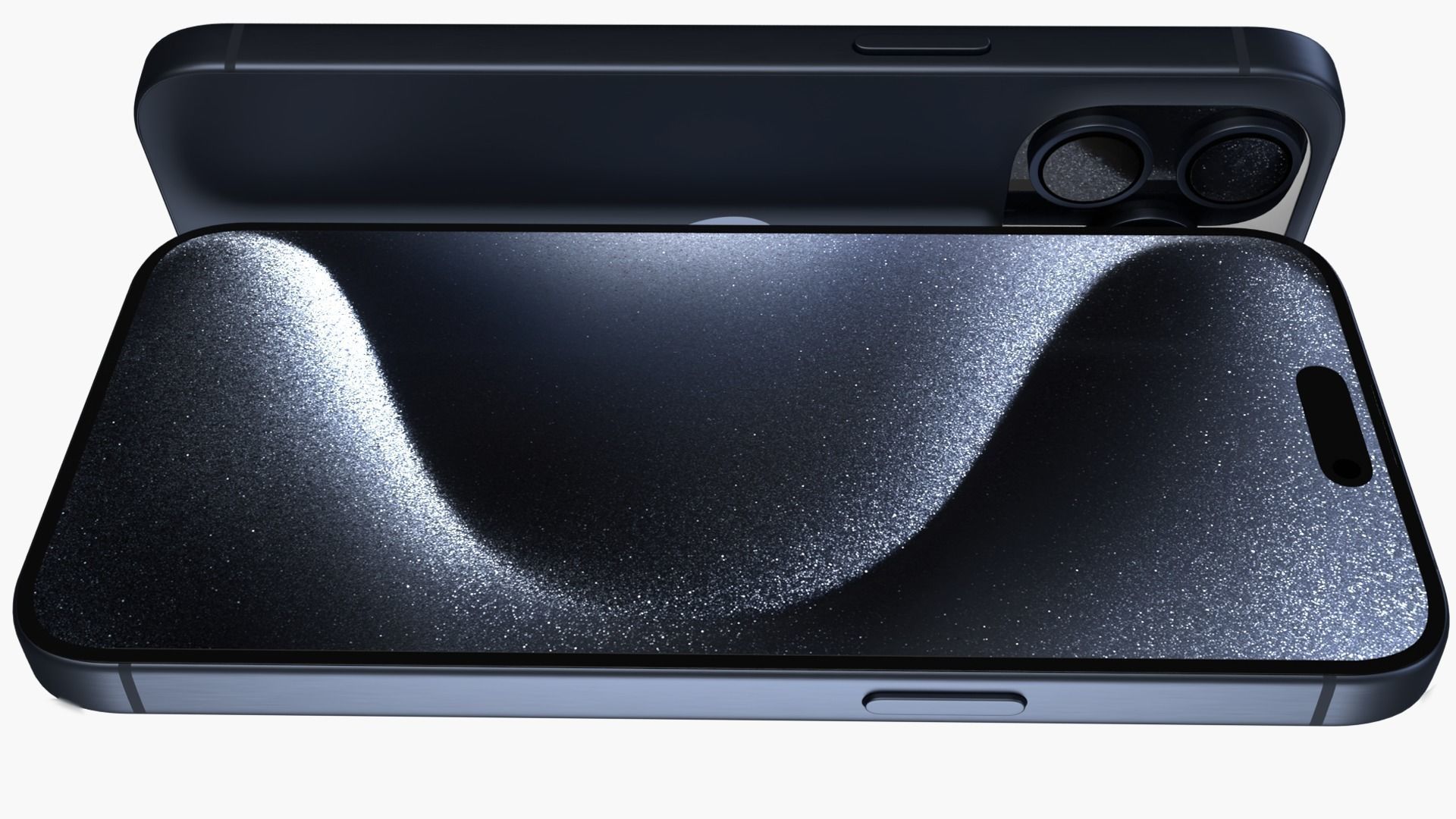 Apple iPhone 15 Pro Max Blue Titanium Low-poly 3D model_5