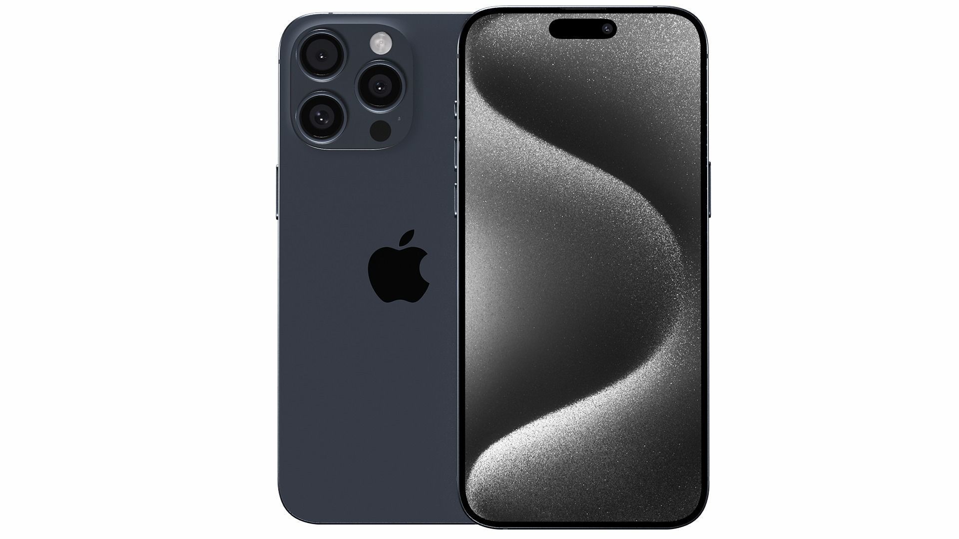 Apple iPhone 15 Pro Max Blue Titanium Low-poly 3D model_1