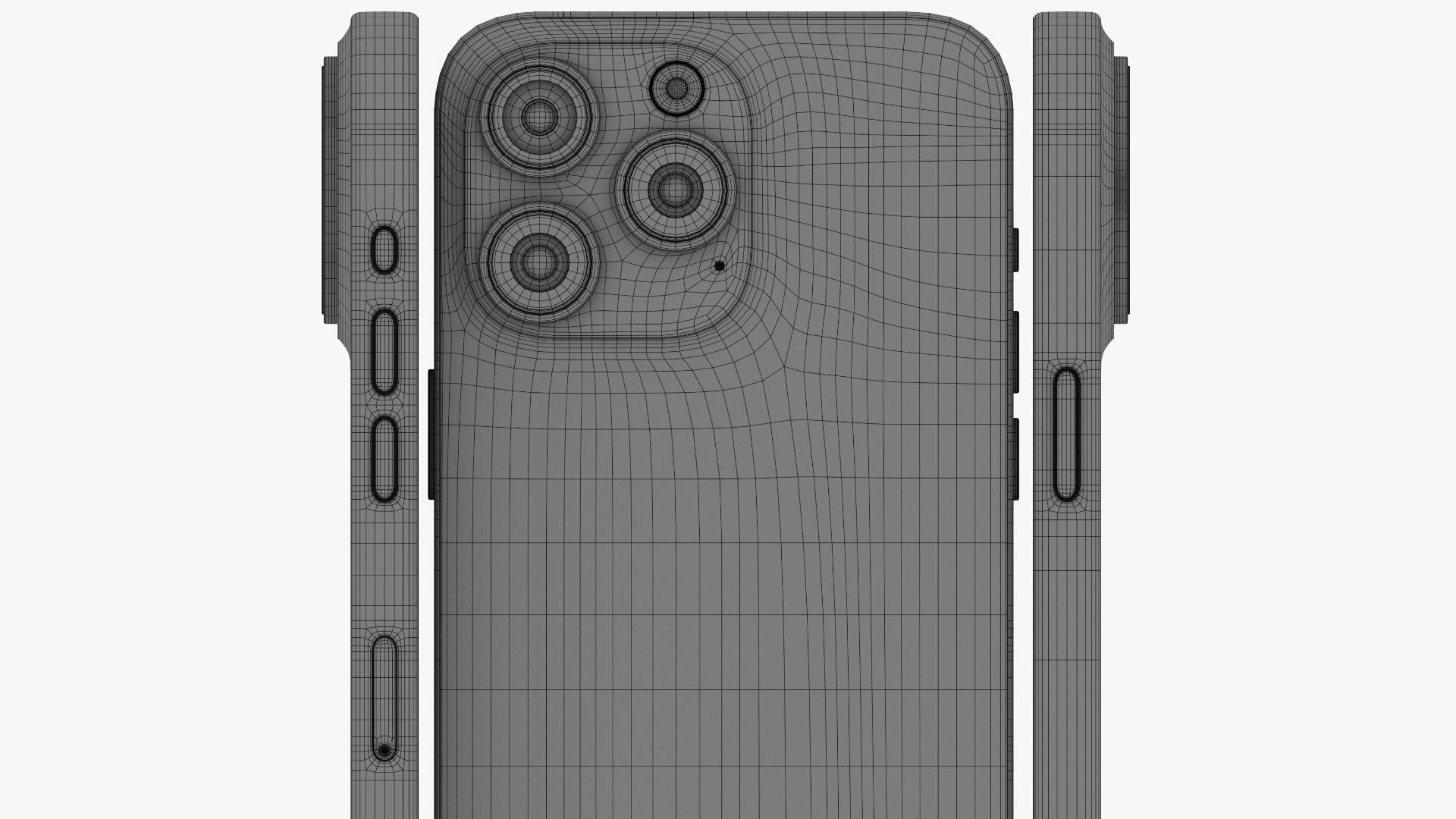 Apple iPhone 15 Pro Max Blue Titanium Low-poly 3D model_19