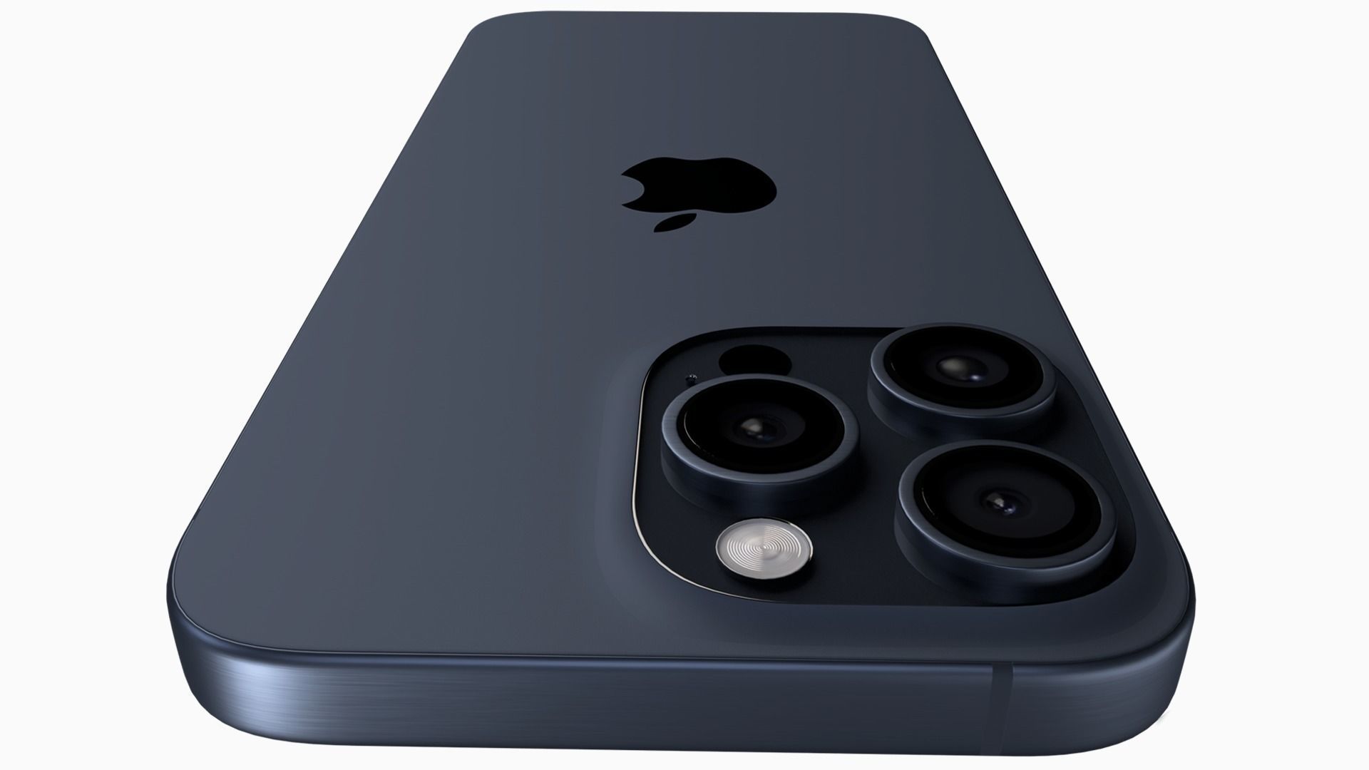 Apple iPhone 15 Pro Max Blue Titanium Low-poly 3D model_3