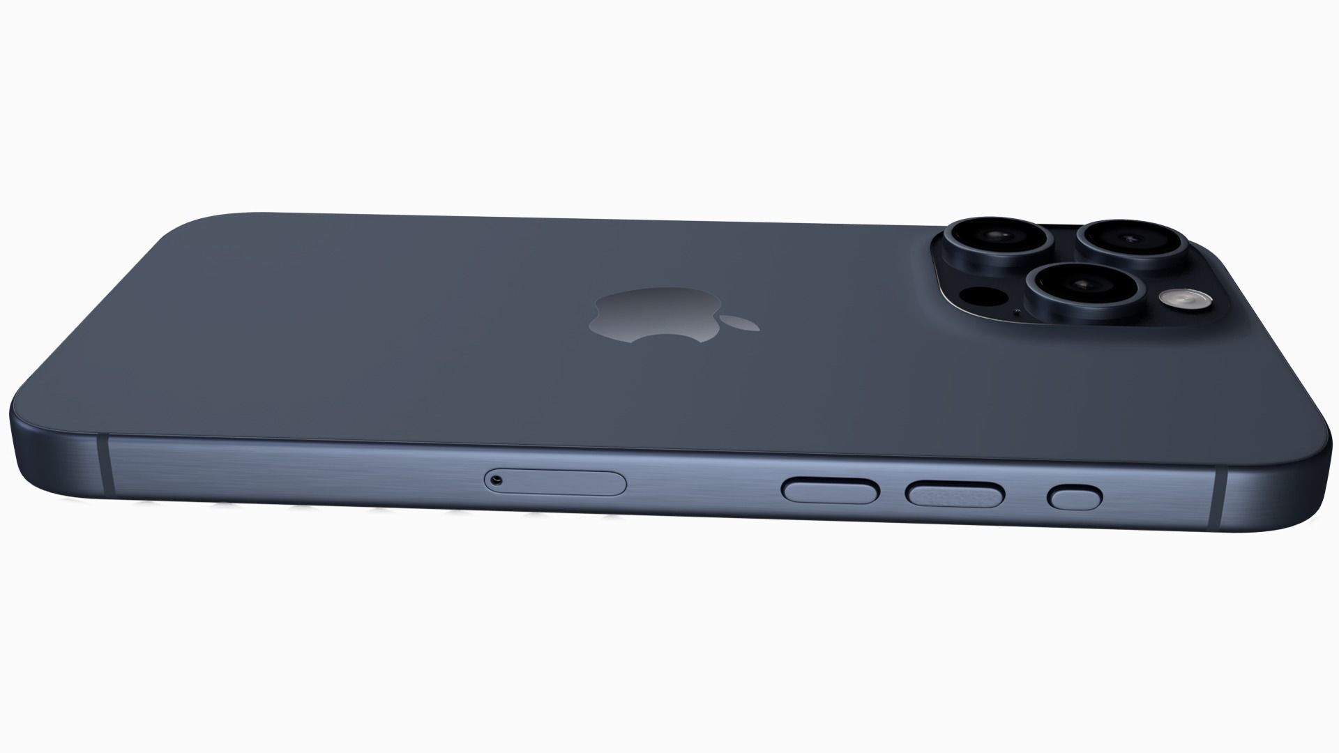 Apple iPhone 15 Pro Max Blue Titanium Low-poly 3D model_4