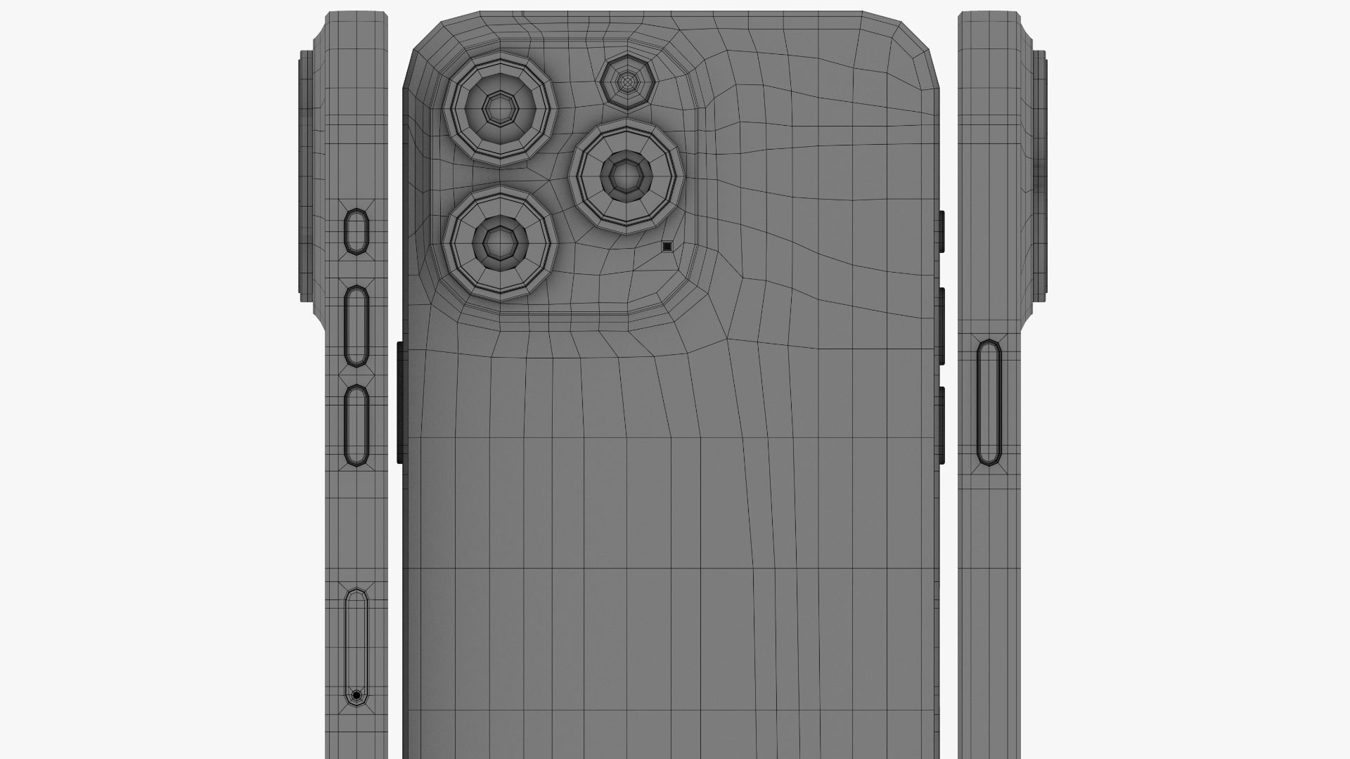 Apple iPhone 15 Pro Max Black Titanium Low-poly 3D model_12