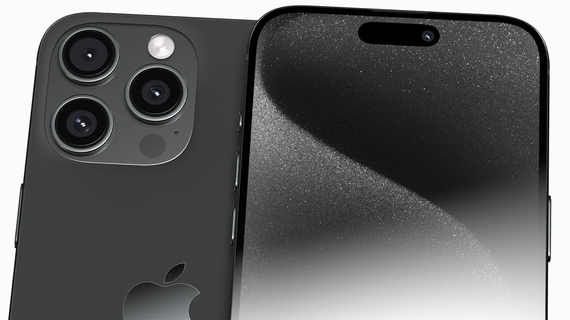 Apple iPhone 15 Pro Max Black Titanium Low-poly 3D model_3