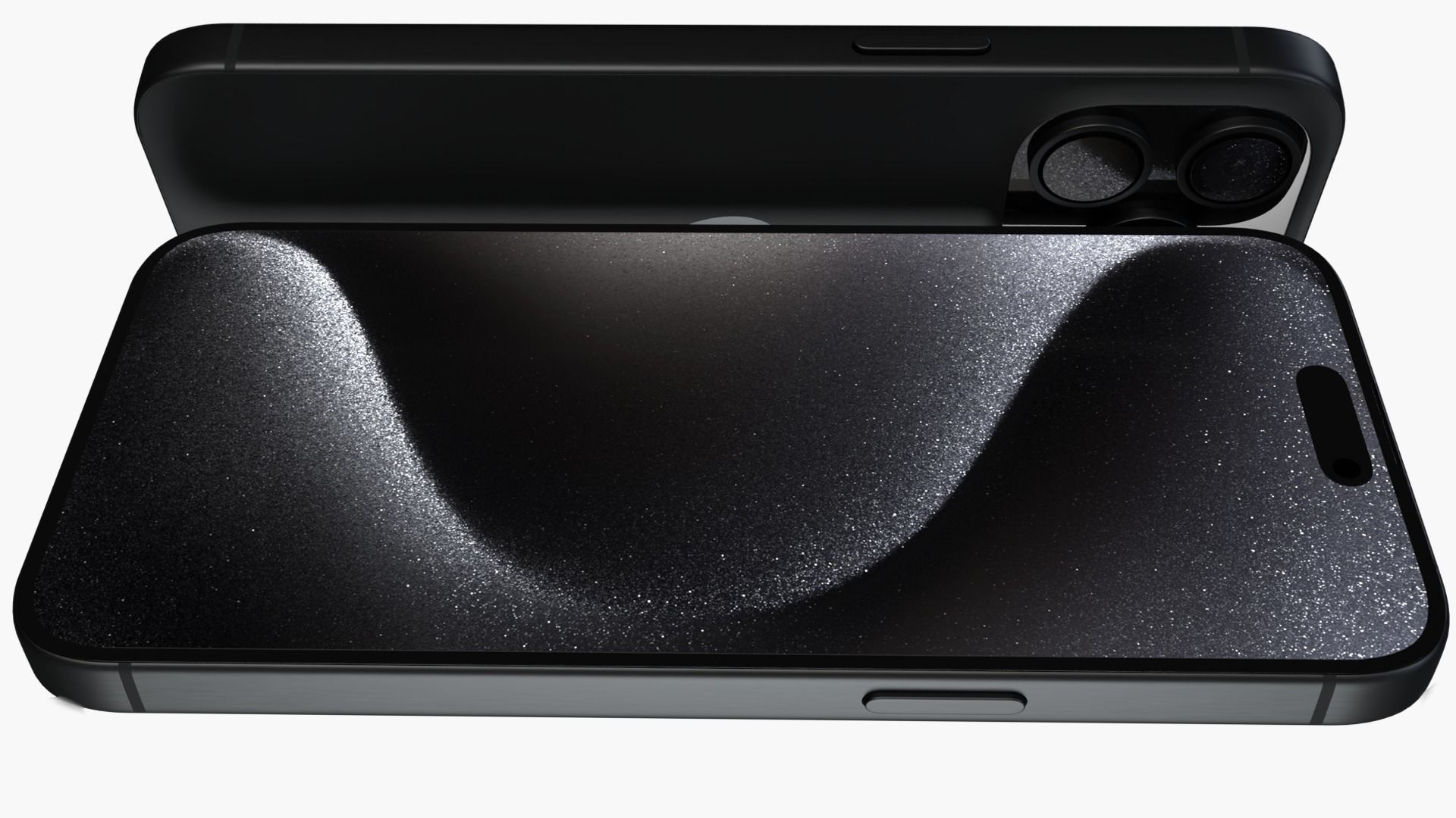 Apple iPhone 15 Pro Max Black Titanium Low-poly 3D model_5