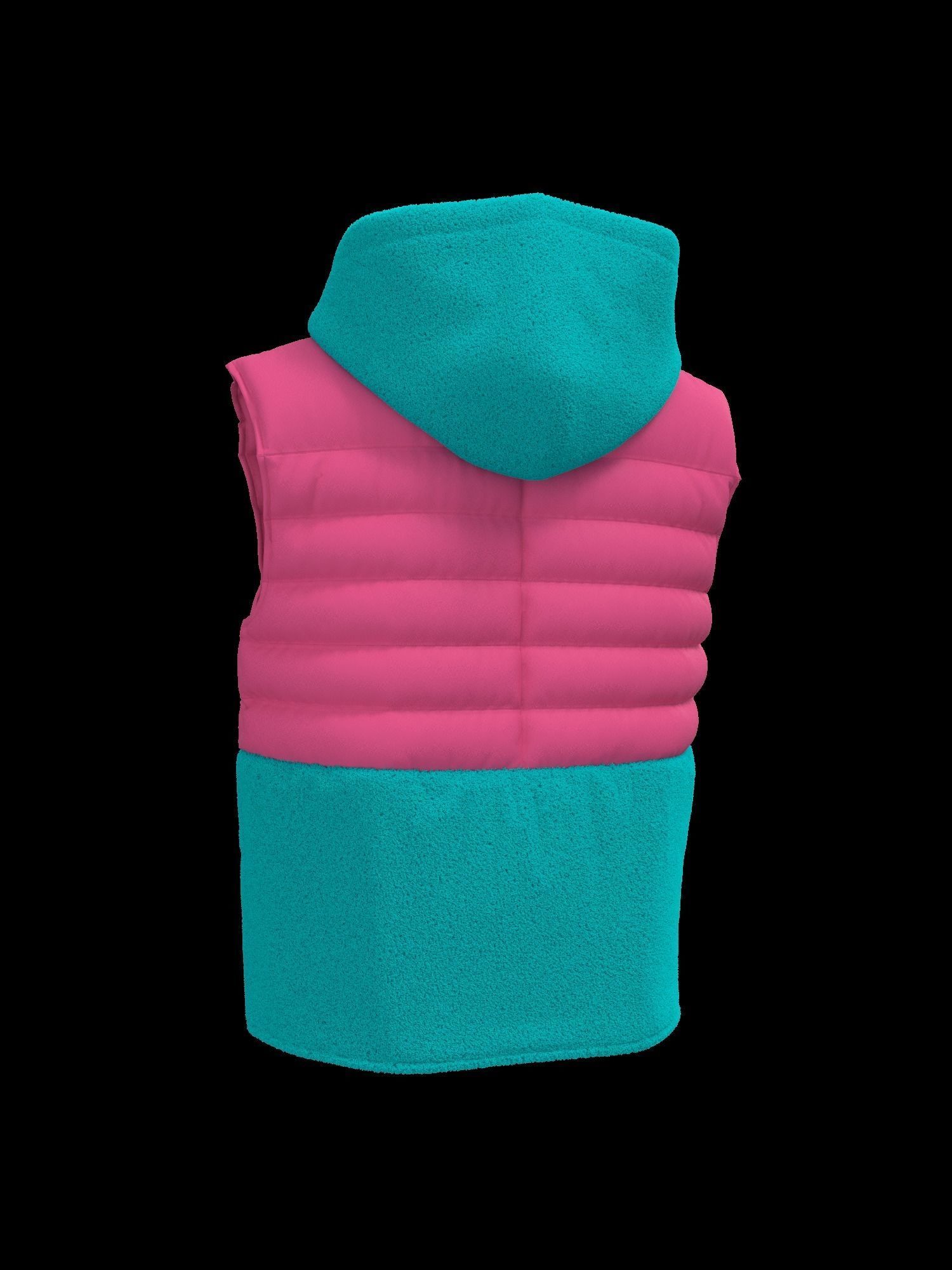 Female puffer vest 3D model_32