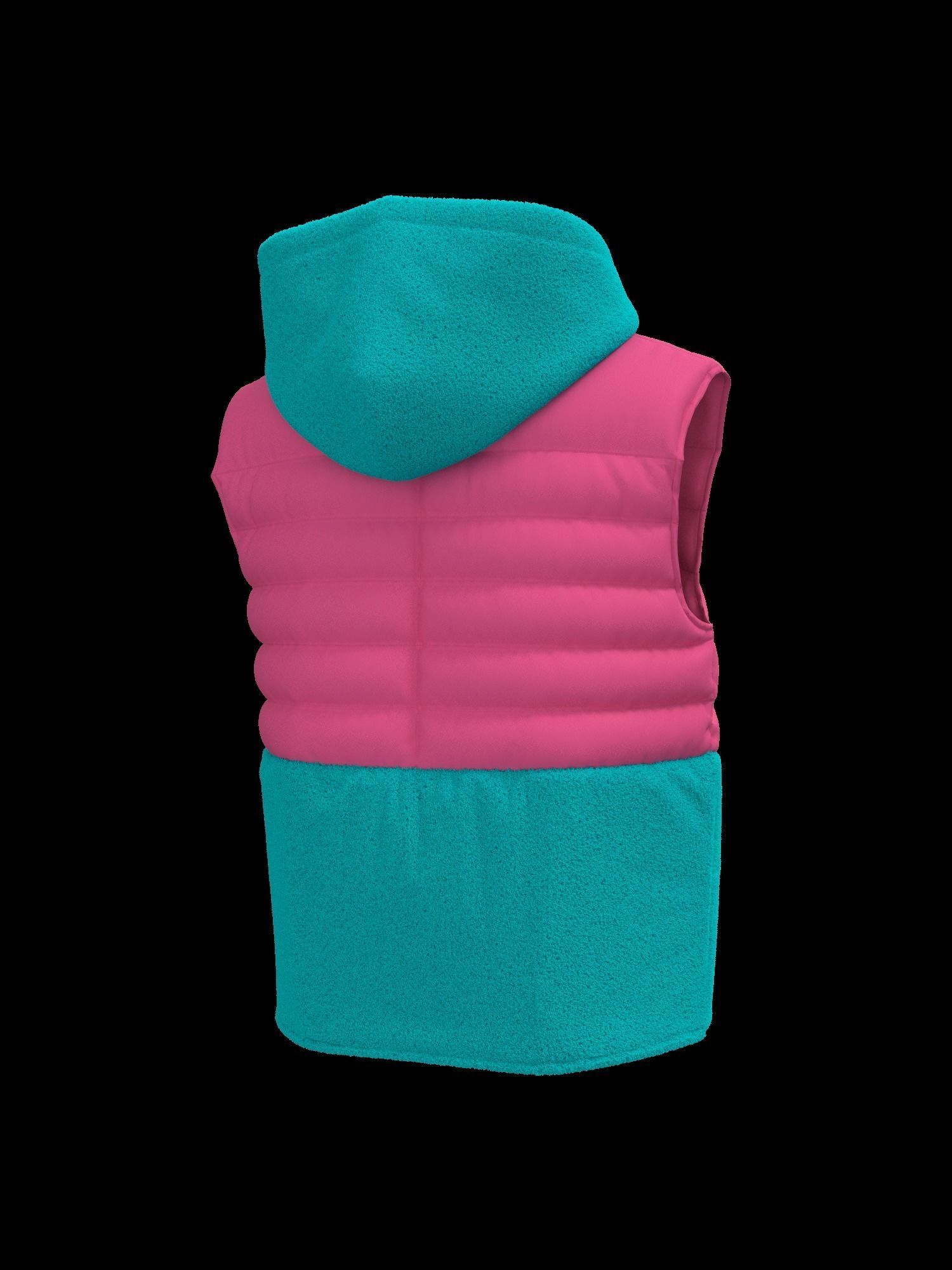 Female puffer vest 3D model_30