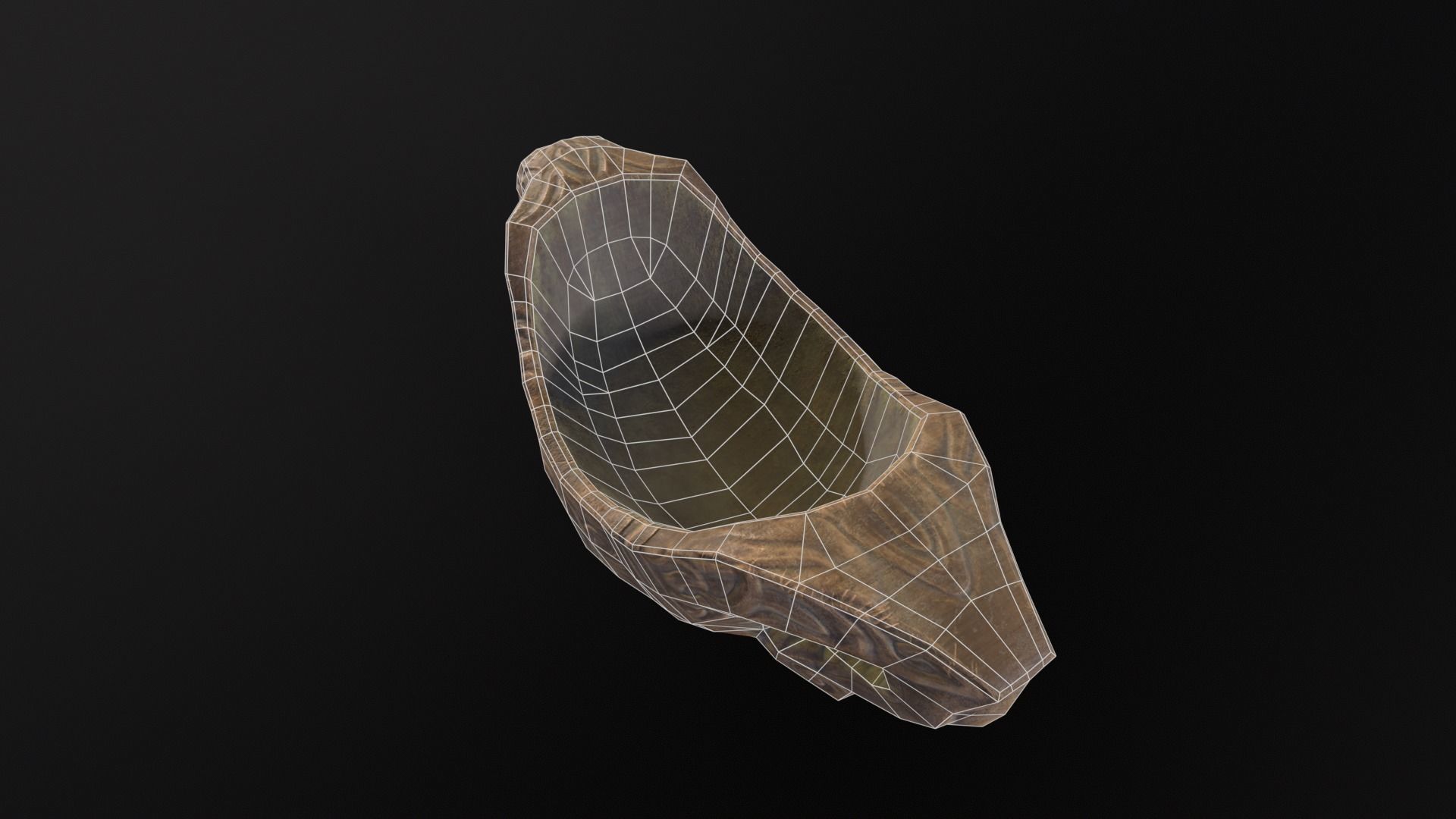 Nordic Wood Carved Bowl Low-poly 3D model_17