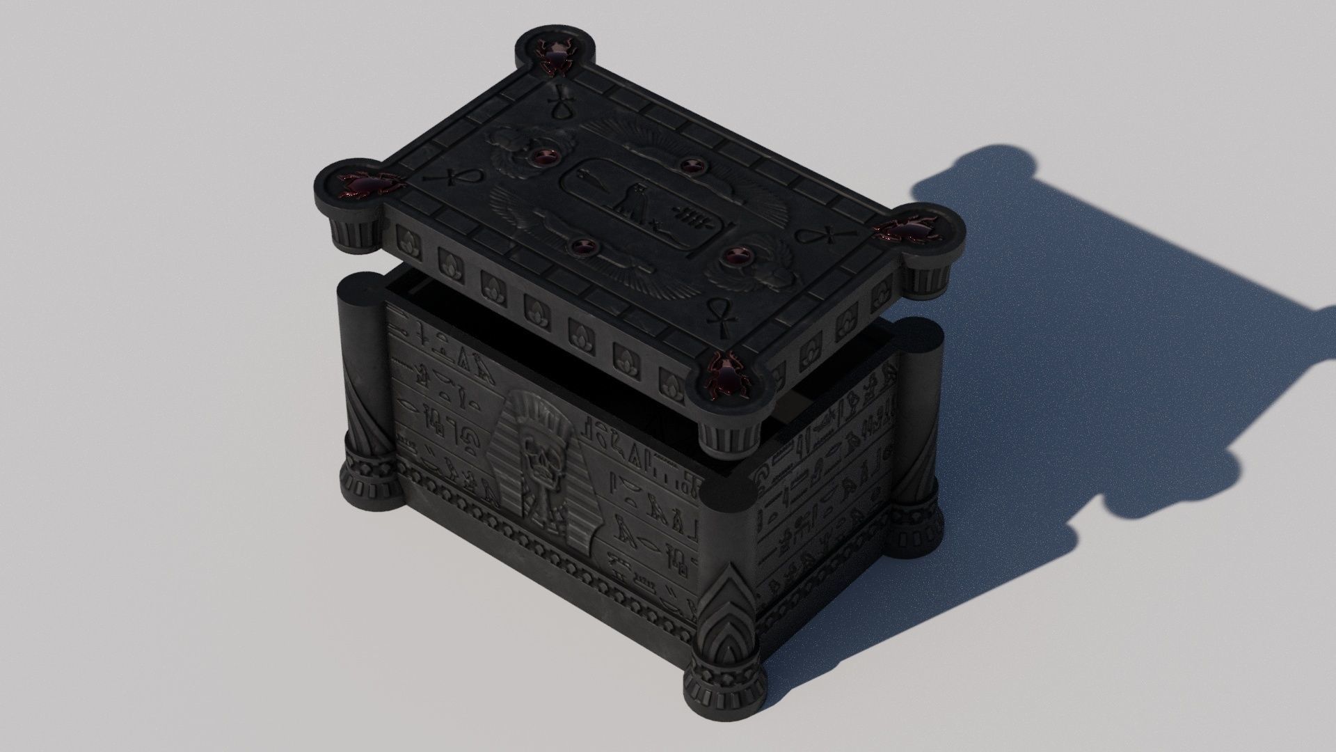 OB 02 Egyptian Necromancer Kit - 06 Boxes and small containers Low-poly 3D model_10