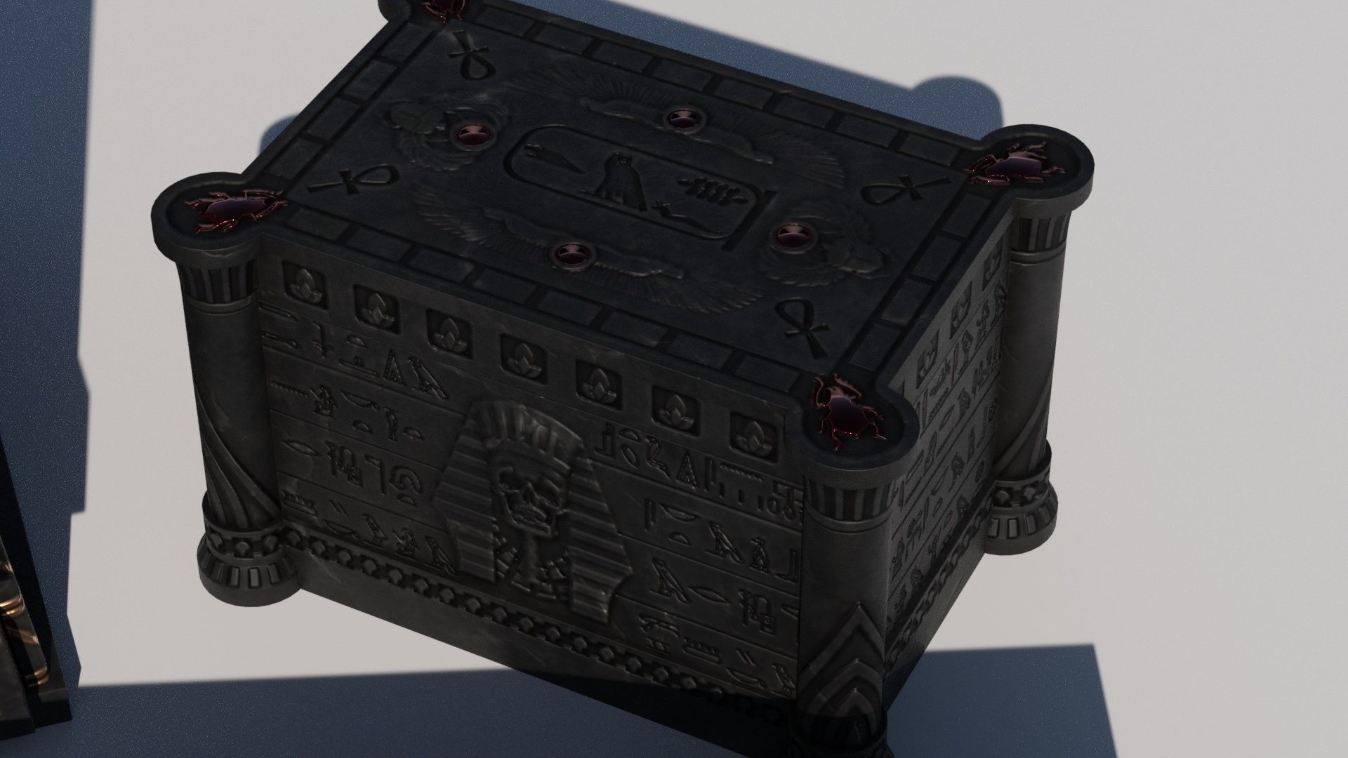 OB 02 Egyptian Necromancer Kit - 06 Boxes and small containers Low-poly 3D model_7