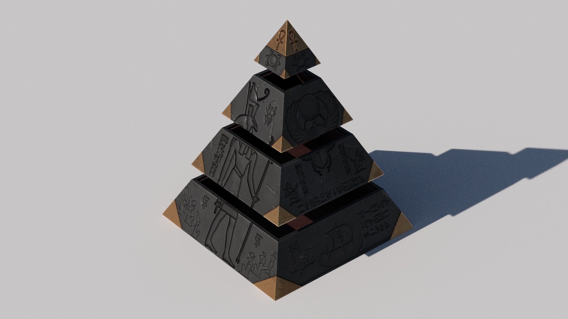 OB 02 Egyptian Necromancer Kit - 06 Boxes and small containers Low-poly 3D model_9