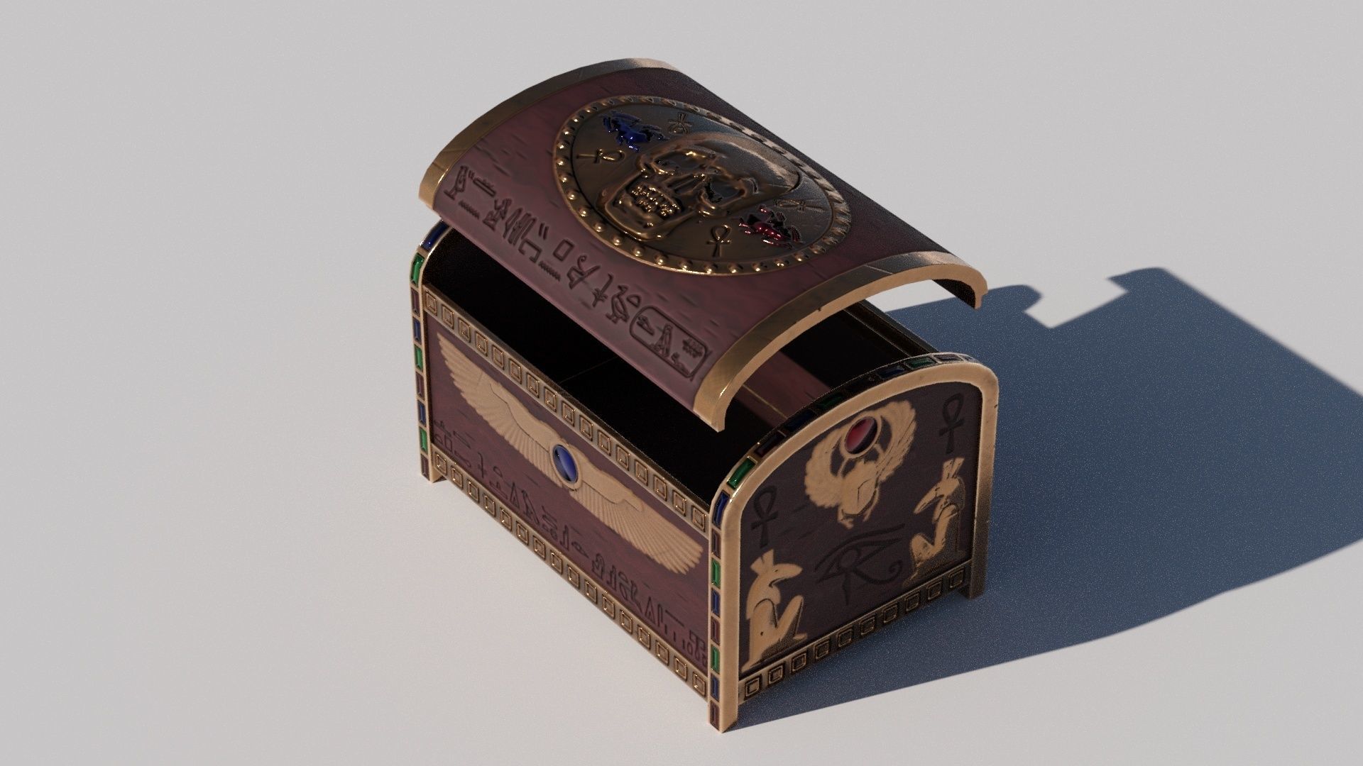 OB 02 Egyptian Necromancer Kit - 06 Boxes and small containers Low-poly 3D model_12