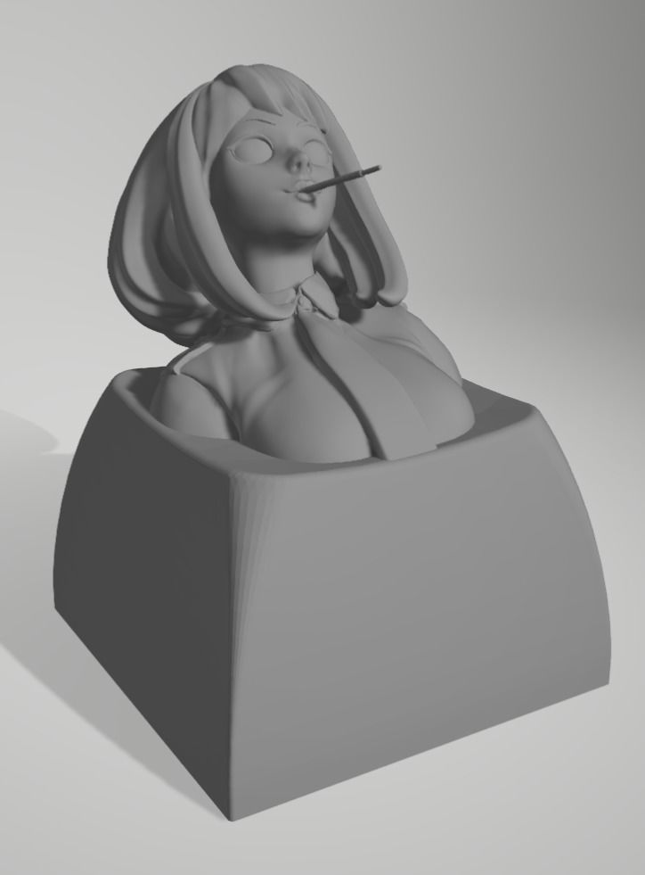Uraraka ochaco keycaps  3D print model_1