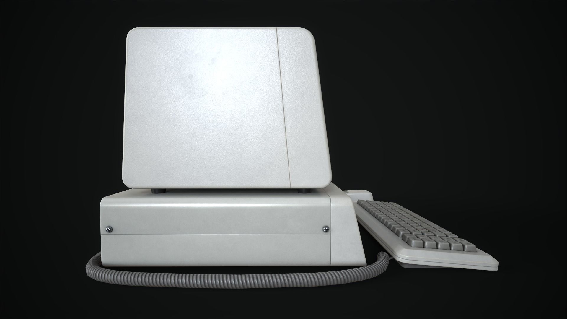 Retro Computer 80s Low-poly 3D model_18
