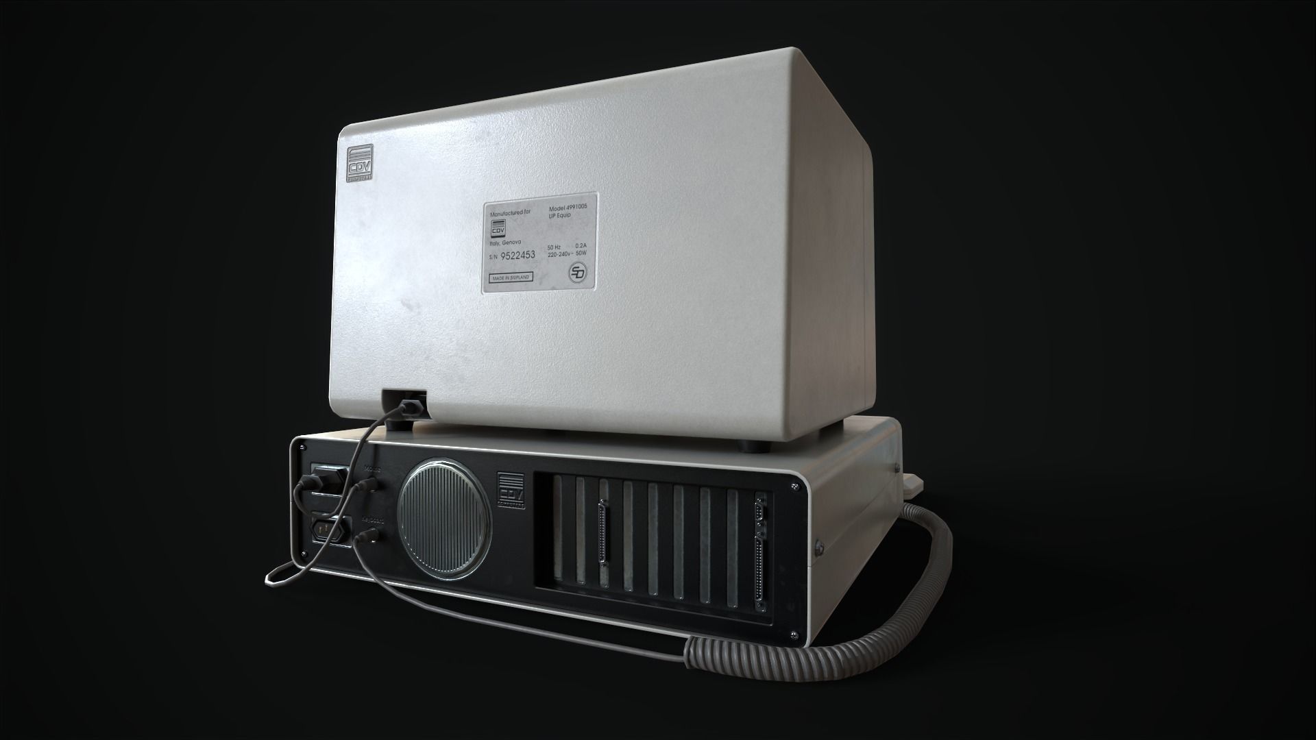 Retro Computer 80s Low-poly 3D model_16