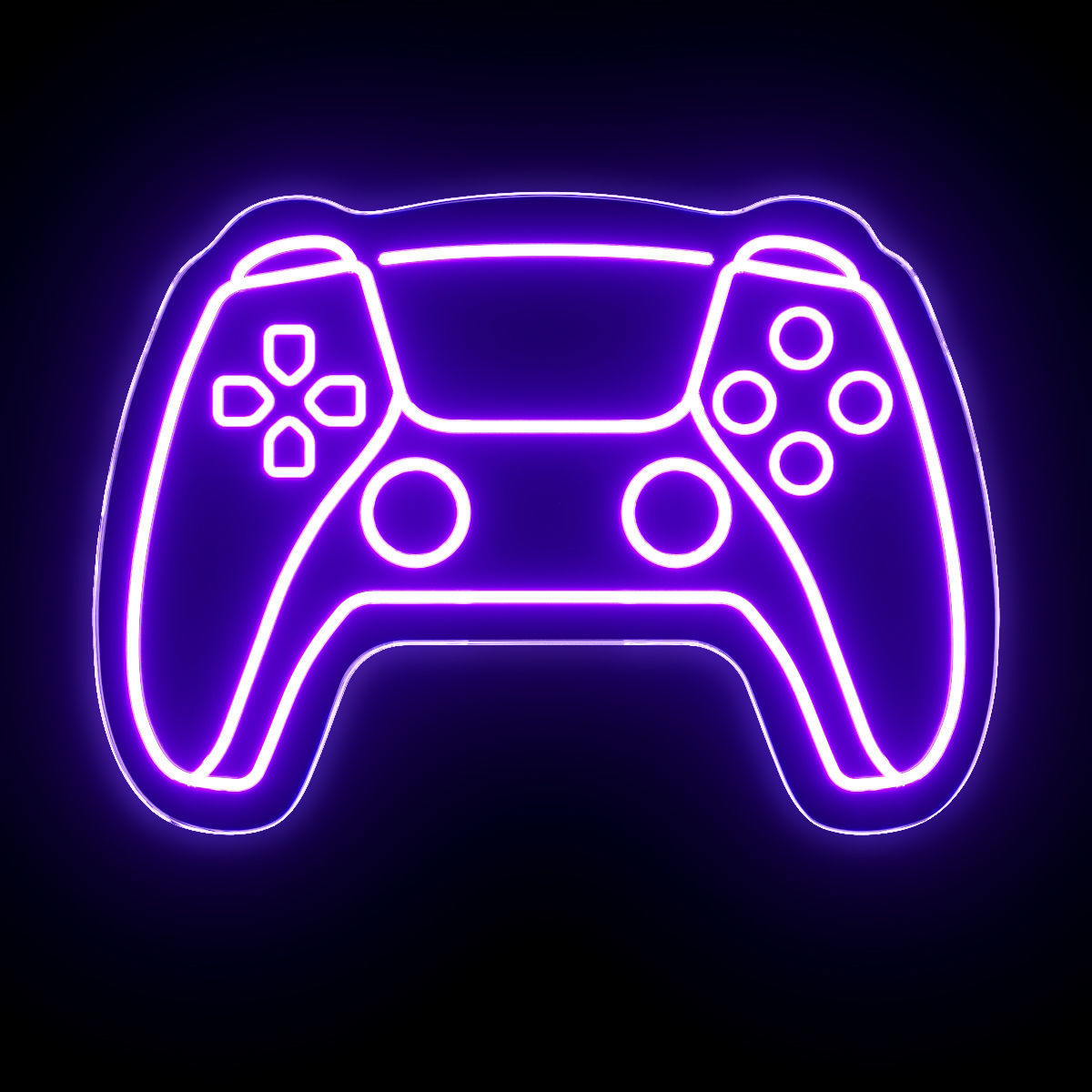 Playstation Gamepad Neon Sign 3D model_1