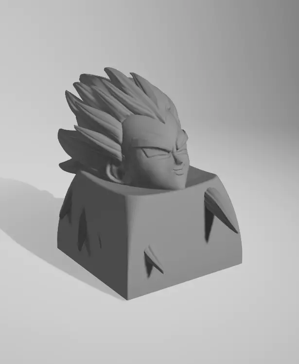 vegeta keycaps 3D print model
