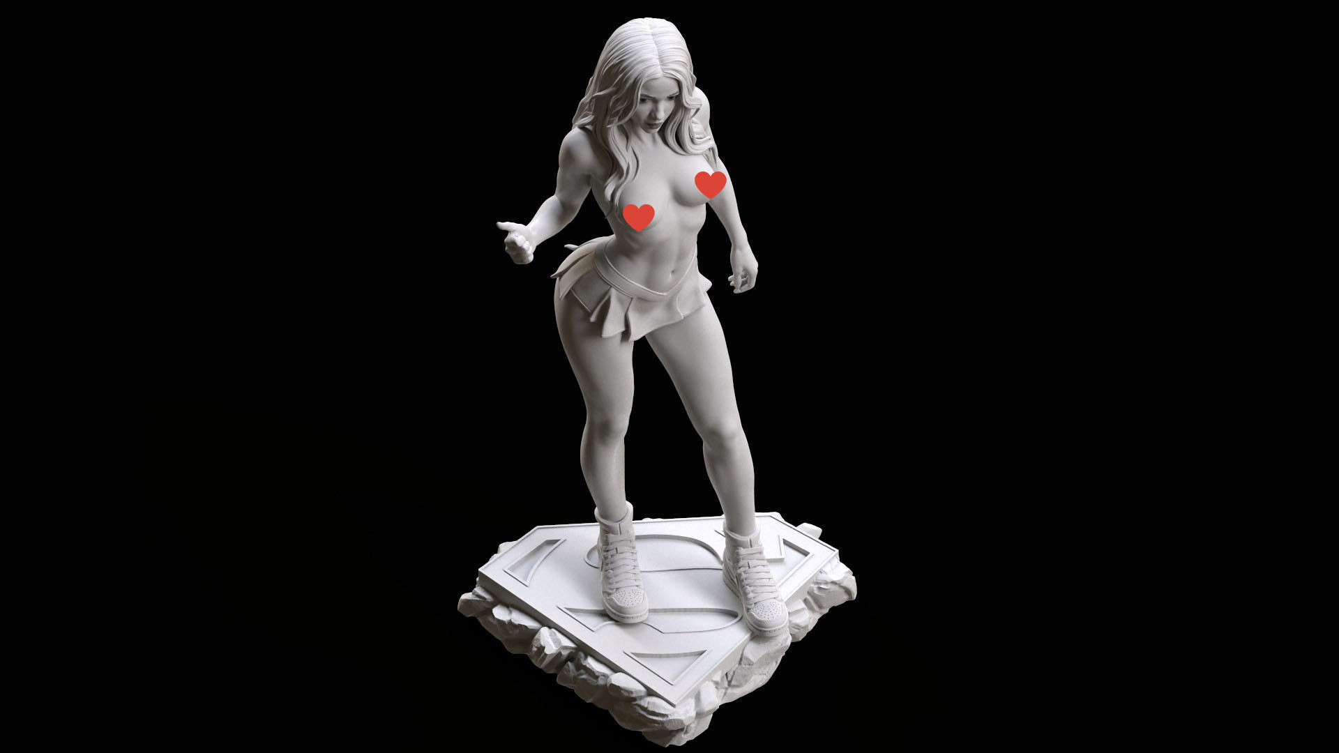 Supergirl hitchhiking NSFW 3D print model_24