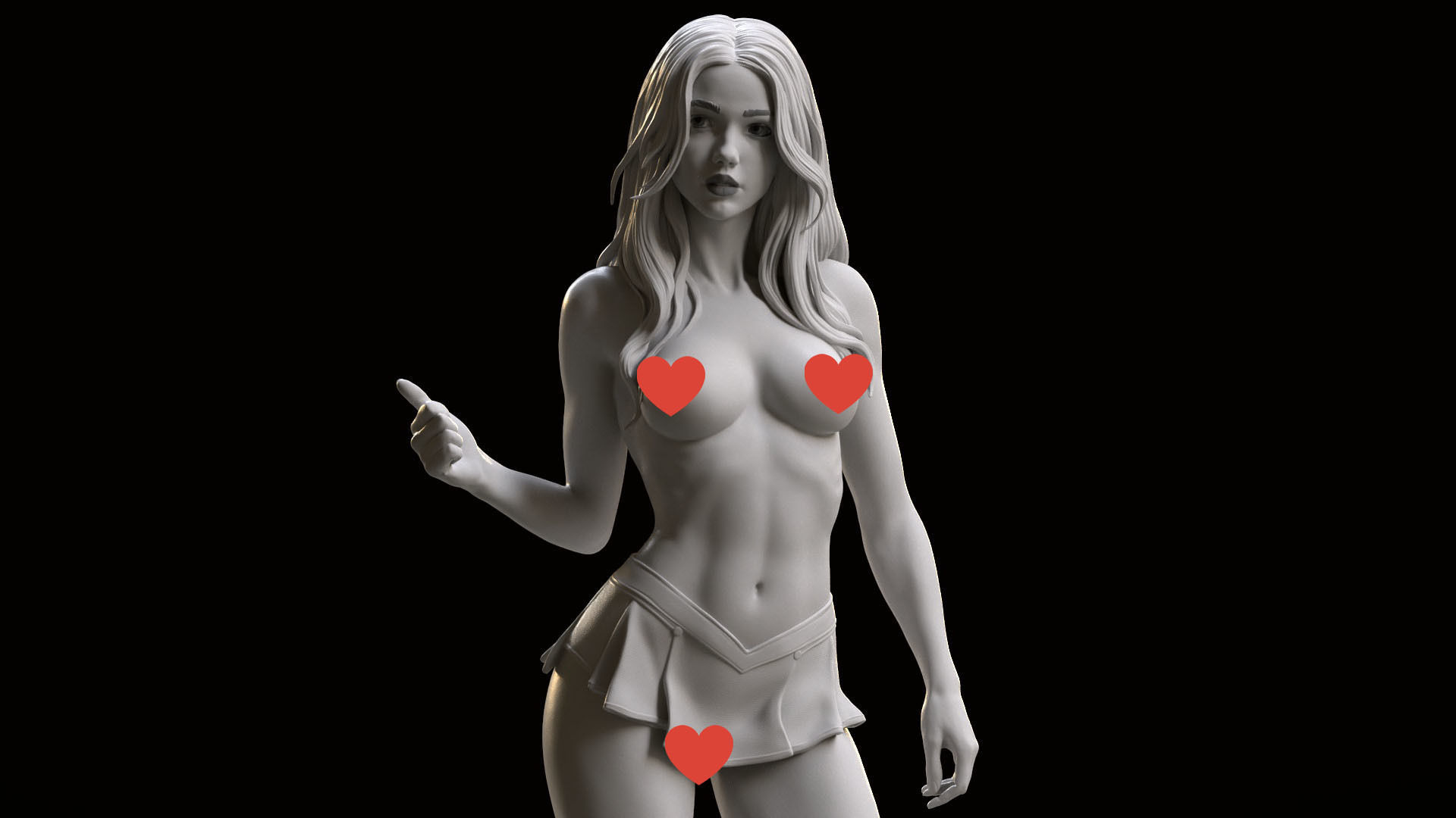 Supergirl hitchhiking NSFW 3D print model_32
