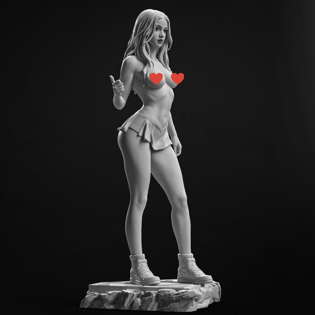 Supergirl hitchhiking NSFW 3D print model_1
