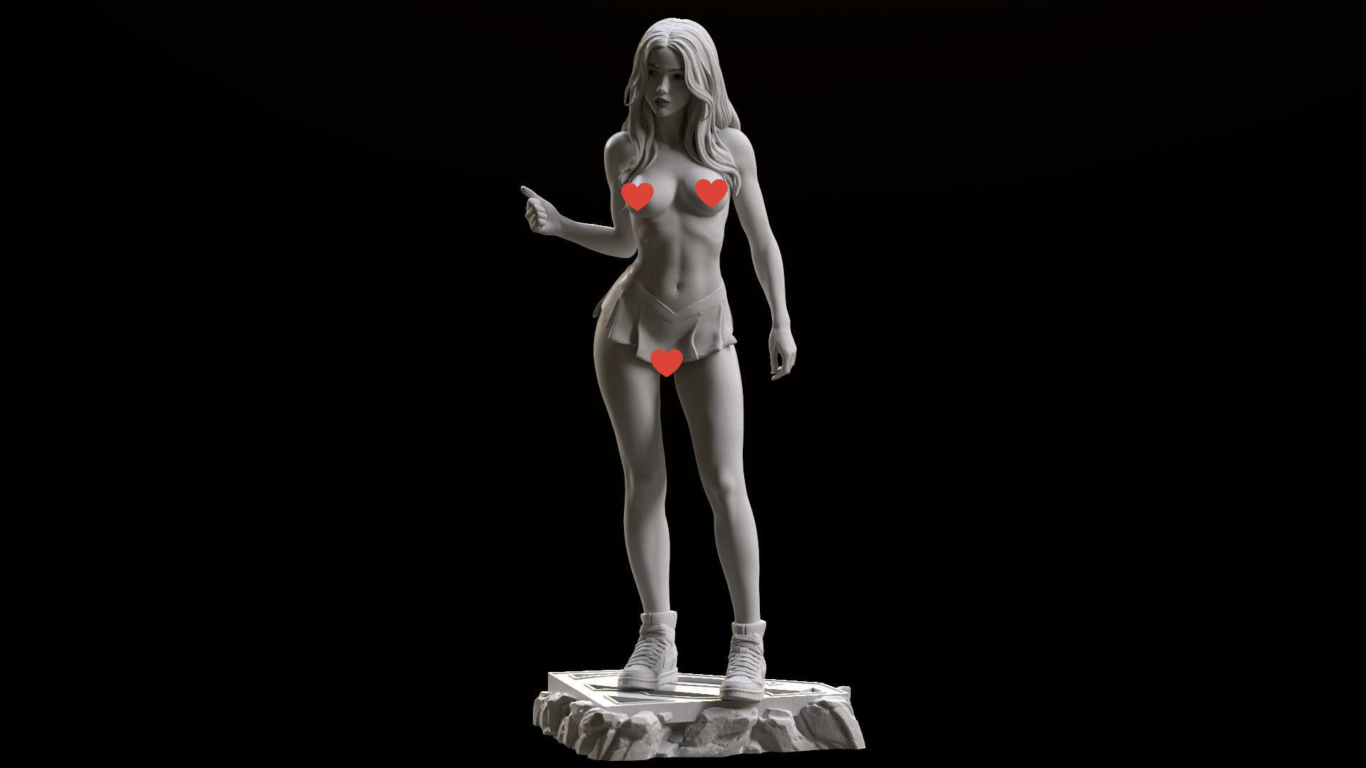 Supergirl hitchhiking NSFW 3D print model_31