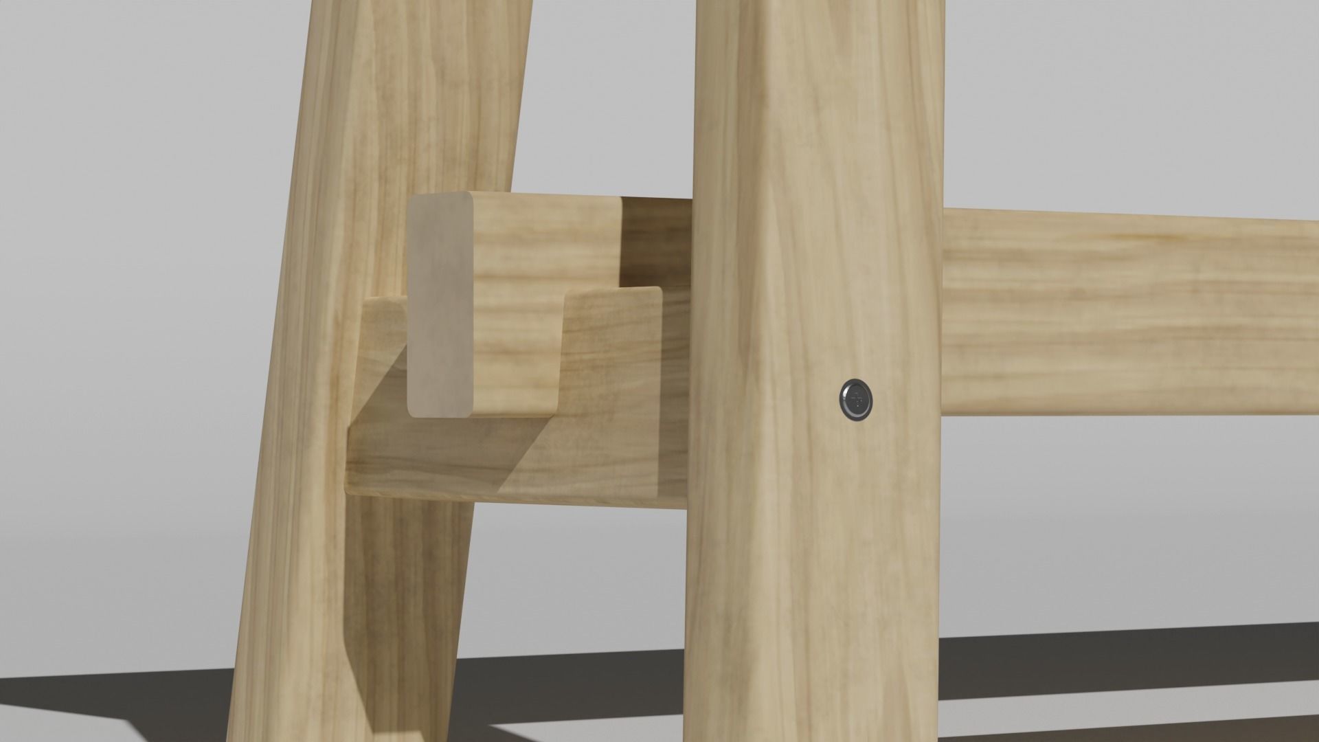 Ikea Norraker Style Bench Free 3D model_2