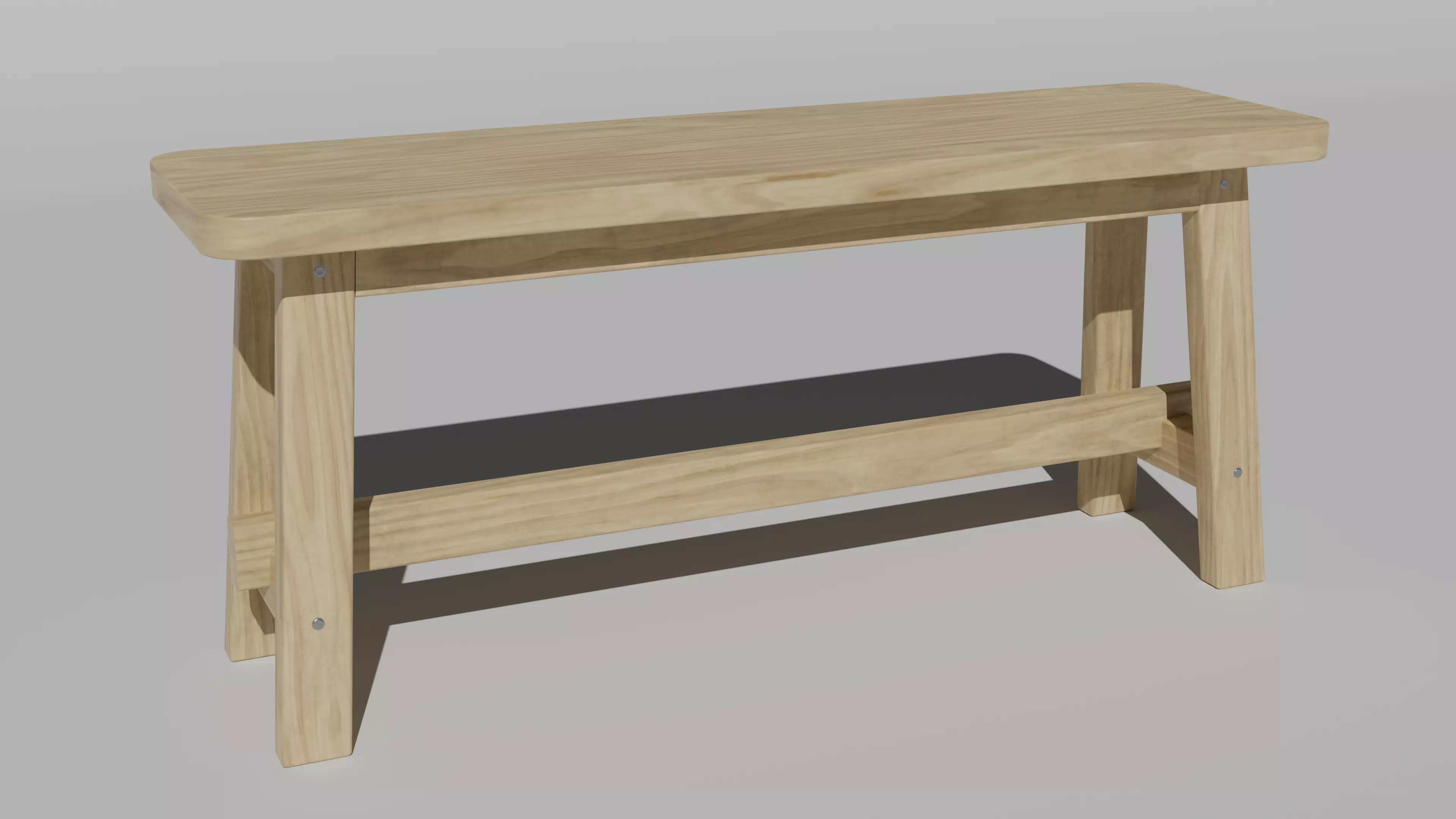 Ikea Norraker Style Bench Free 3D model_0