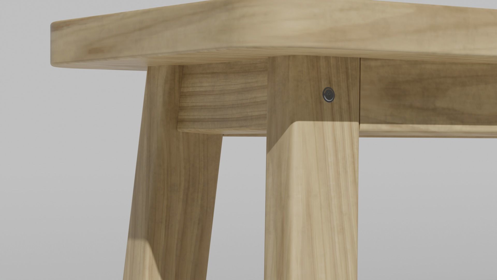 Ikea Norraker Style Bench Free 3D model_1